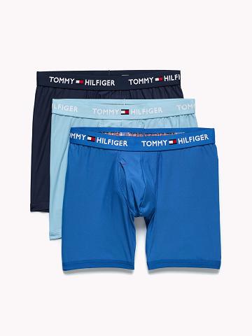 Férfi Tommy Hilfiger Everyday microfiber boxer brief 3pk Boxer Briefs Sötétkék | HU 1386ILH